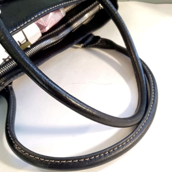 Michael Kors Large Black Pebbled Leather Silver Hardware Satchel - Picture 3 of 12